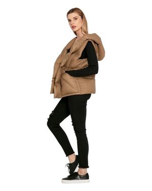 Belle & Bloom Over My Head Hooded Puffer Vest - Black