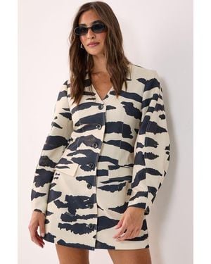 Nasty Gal Cocoon Sleeve Tailored Mini Dress - Multicolor