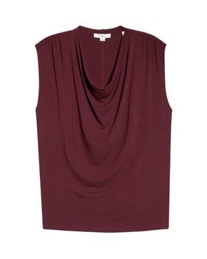 Vince Cowl Neck Sleeveless Top - Red