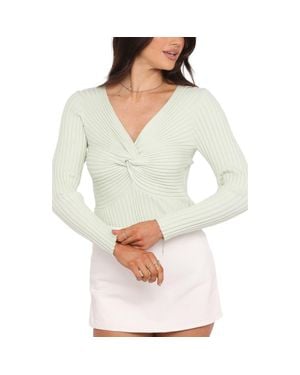 Petal & Pup Demi Twist Rib Sweater - Gray