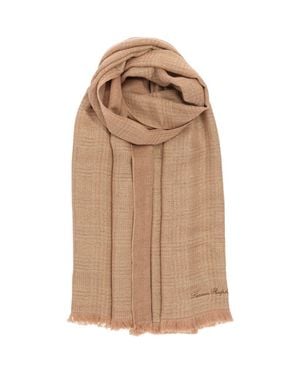 Ralph Lauren Double Face Shine Plaid Wrap - Brown