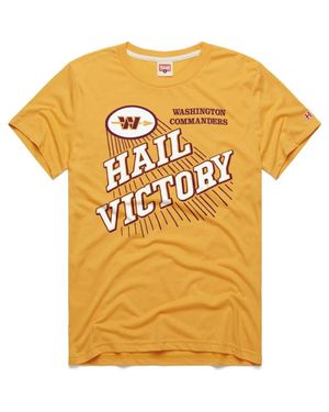Homage Washington Commanders Hail Victory Logo Tri-Blend T-Shirt - Metallic