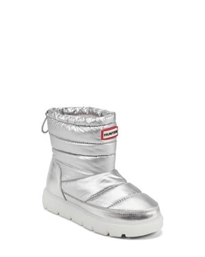 HUNTER Kids' Cuddle Lug Sole Insulated Waterproof Snow Boot - White