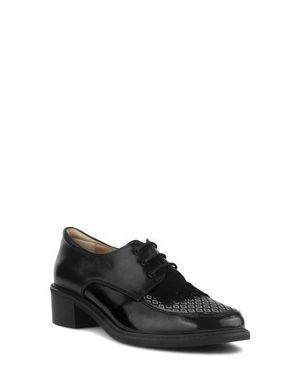 Embassy London USA Lace-Up Water Resistant Brogue Oxfords - Black