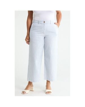 Caslon Easy Straight Leg Crop Pants - Blue