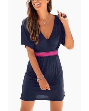 Lascana Wrap Look Dress - Blue