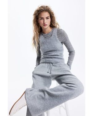 H&M Wide Sweatpants - Gray