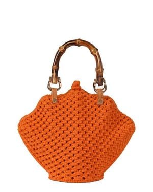 Jelavu Crochet Shell Bag - Orange