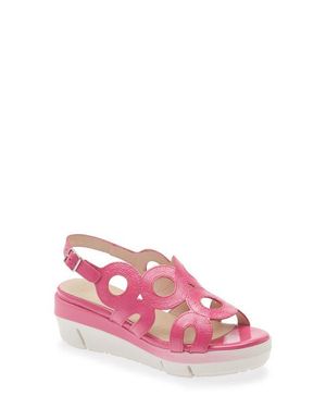 Wonders Slingback Platform Slide Sandal - Pink