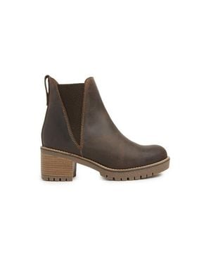 Celtic & Co. Block Heel Chelsea Boot - Brown