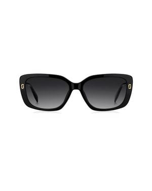 Marc Jacobs 57Mm Gradient Rectangular Sunglasses - Black