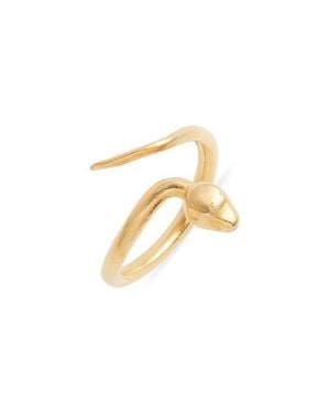 VIDAKUSH Thin Snake Knuckle Ring - White