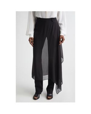 Michael Kors Veiled Stretch Virgin Wool Pants - Black