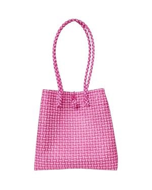 Sarah Stewart Midi Ella Handwoven Plastic Tote - Pink