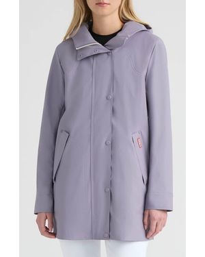 HUNTER Acacia Waterproof Rubberized Rain Jacket - Purple