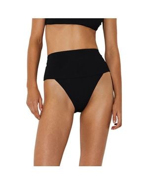 Reiss Alba High Waist Bikini Bottoms - Black