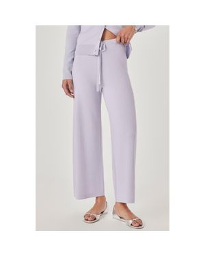 Splendid Christa Crop Sweater Pants - Purple