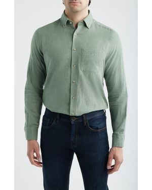 Scott Barber The Chambray Button-Down Shirt - Green