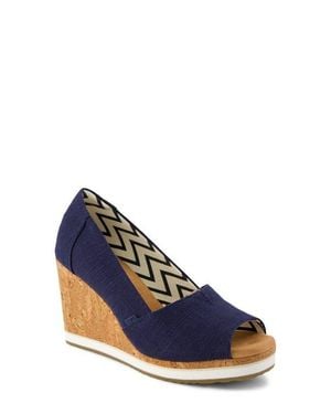 TOMS Essential Wedge Pump - Blue