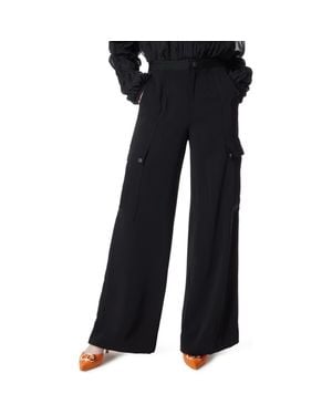 DO by Dee Ocleppo Cargo Wide Leg Suiting Pants - Black