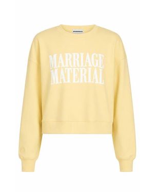 BRIDEMERCH Marriage Material Collection Crop Crew - Yellow