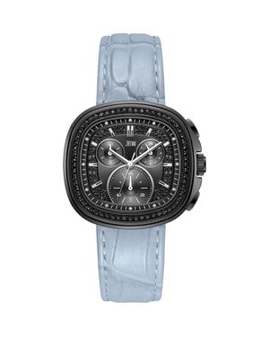 JBW Coast Chronograph Leather Strap Watch, 22Mm X 42Mm - Metallic