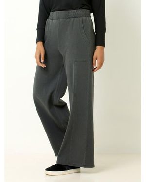 Single Stitch Oversized Wide Leg Pant - Black