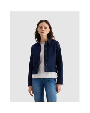 Hobbs Selborne Boxy Cropped Denim Jacket - Blue