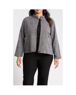 Eileen Fisher Stand Collar Jacket - Black