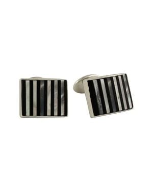 David Donahue Sodalite & Mother-Of-Pearl Cuff Links - Black