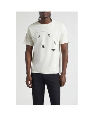 JKEEFER No Direction Organic Cotton Graphic T-Shirt - White
