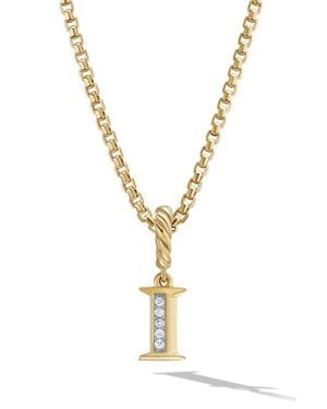 David Yurman Pavé A Initial Pendant - Metallic
