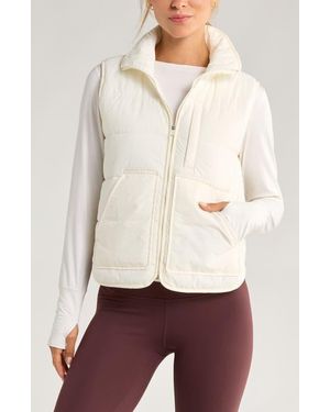 Zella Packable Quilted Vest - White