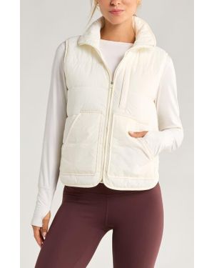 Zella Packable Quilted Vest - White