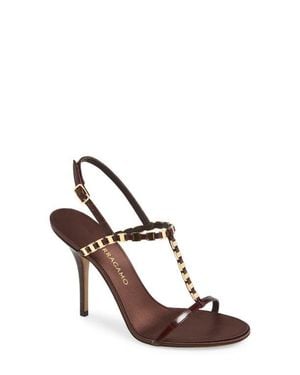 Ferragamo Estea T-Strap Slingback Sandal - Brown