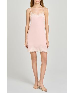 Wayf Isabelle Lace Trim Slip Dress - Pink