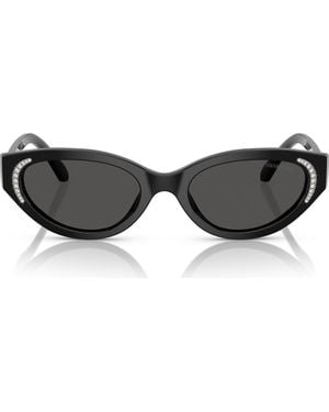 Swarovski 53Mm Round Sunglasses - Gray