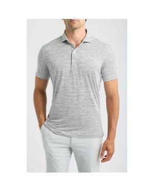 Johnnie-o Seymour Stripe Featherweight Performance Polo - Gray