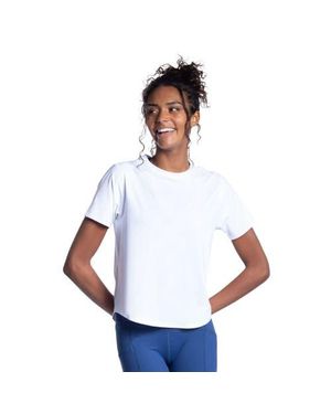 BloqUV Short Sleeve Relaxed Crew Shirt - White