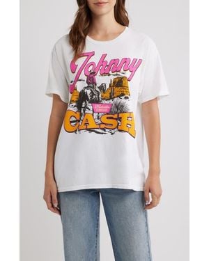 Merch Traffic Johnny Cash Graphic T-Shirt - Gray