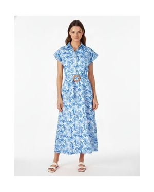 Ro's Garden Catherine Midi Dress - Blue