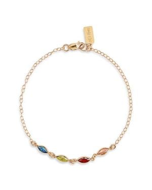 SET & STONES Marquise Multi Birthstone Bracelet - White