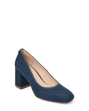 Jack Rogers Lenora Block Heel Pump - Blue