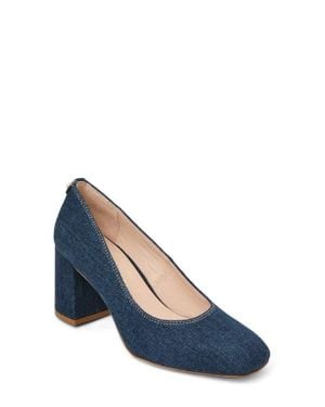 Jack Rogers Lenora Block Heel Pump - Blue