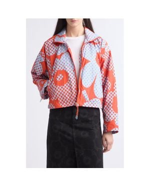 Marimekko Harjoitus Unikko Kioski Funnel Neck Jacket - Red
