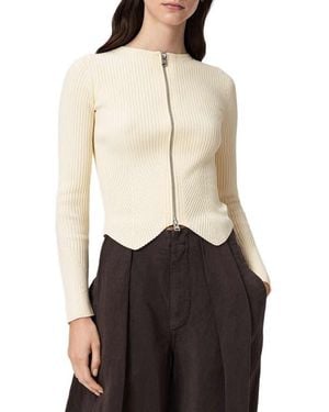 AllSaints Cruz Zip Cardigan - Black