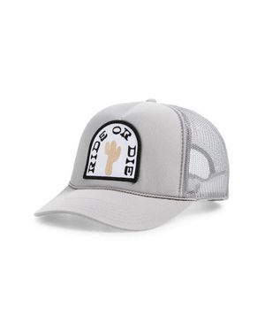 Local Beach Ride Or Die Patch Snapback Trucker Hat - Gray