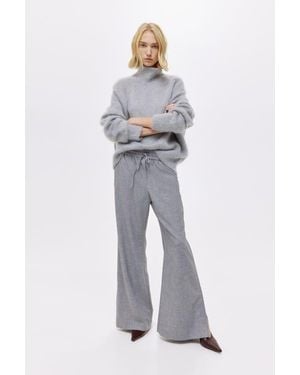 H&M Flared Drawstring Pants - Gray