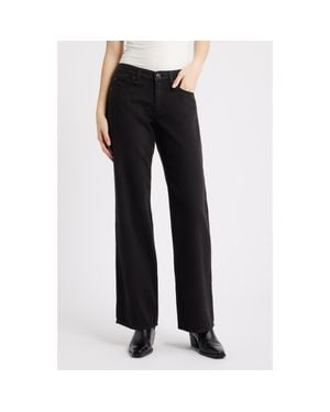 Rag & Bone Cam Featherweight Low Rise Relaxed Straight Leg Jeans - Black