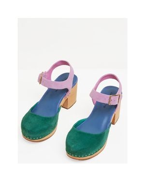 Charlotte Stone Maud Ankle Strap Platform Clog - Blue